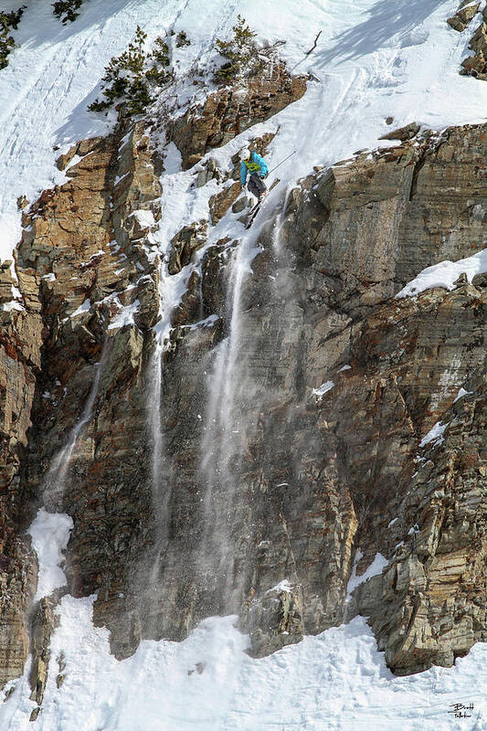 Utah Art Print featuring the photograph Extreme Competition Skier - Snowbird, Utah - IMG_9912e by Brett Pelletier