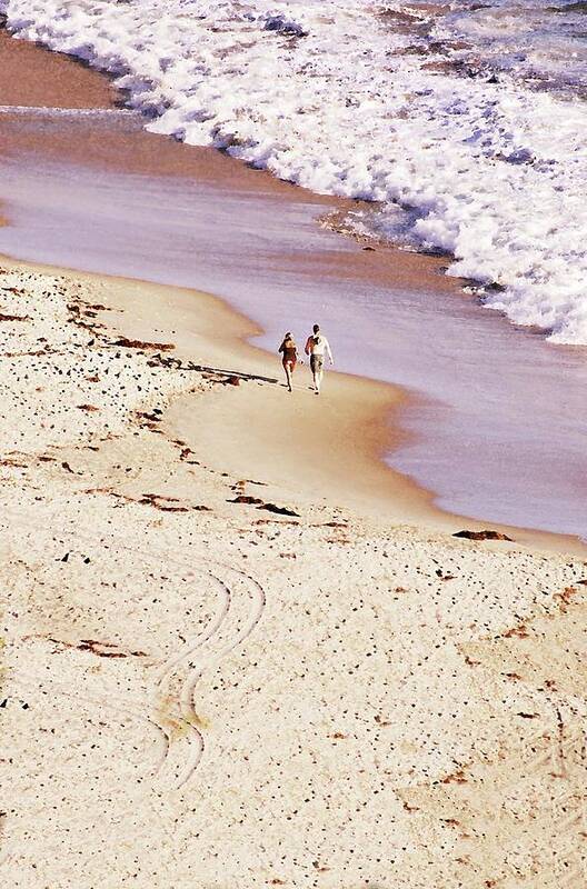 Beach Art Print featuring the photograph Footsteps by Diana Angstadt