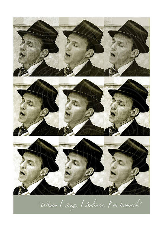 Frank Sinatra Art Print featuring the digital art Frank Sinatra - Music Heroes Series by Movie Poster Boy