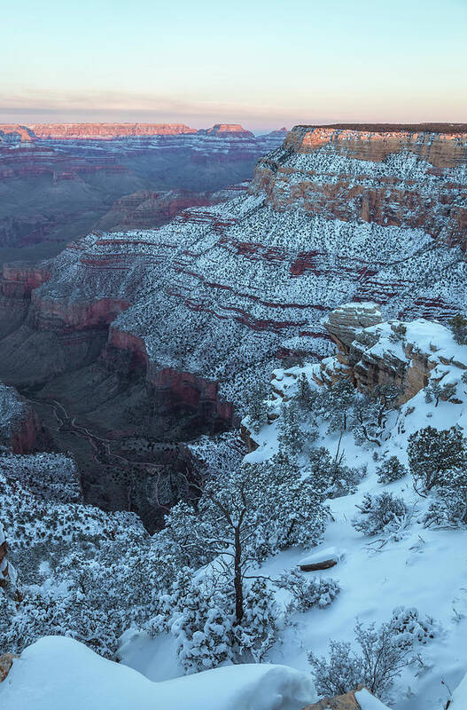 Landscape Art Print featuring the photograph Frozen Canyon by Jonathan Nguyen