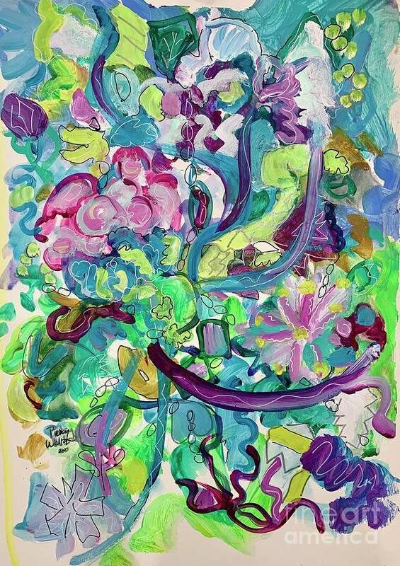 Flowers Art Print featuring the painting Garden of Life by Patsy Walton