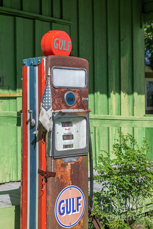 Gasoline Art Print featuring the photograph Gas Pump by Jim West