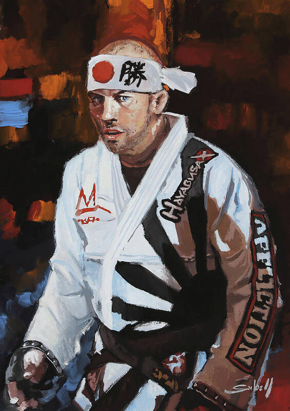 Gsp Art Print featuring the painting George St-Pierre GSP by Sv Bell