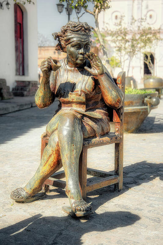 Camaguey Art Print featuring the photograph Gossiping woman 2 by Martha J. Perez by Micah Offman