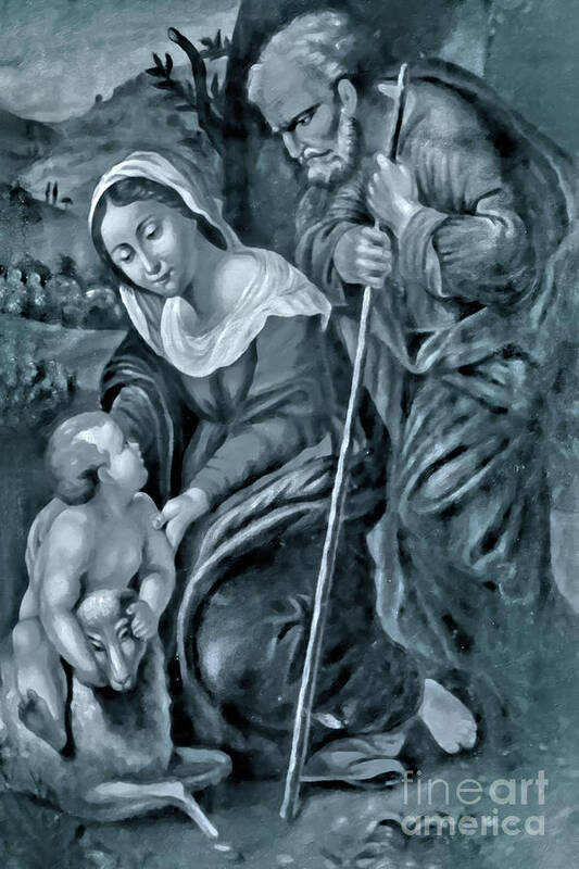 Holy Family Art Print featuring the photograph Holy Family Lamb by Munir Alawi