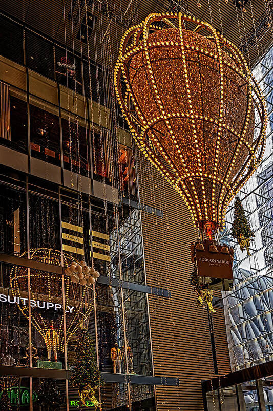 Nyc Art Print featuring the photograph Hudson Yards Shops Christmas V by Susan Candelario
