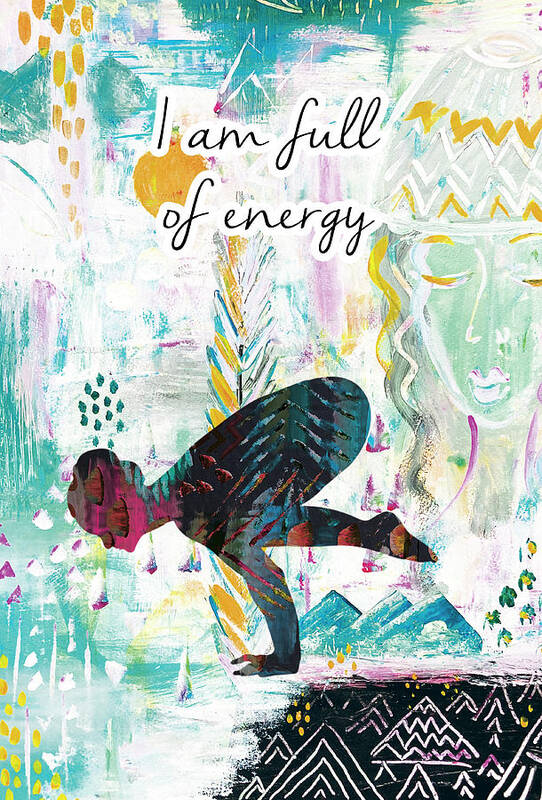 I Am Full Of Energy Art Print featuring the drawing I am full of energy by Claudia Schoen