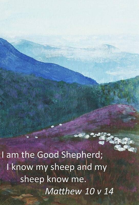 Good Shepherd Art Print featuring the painting I am the Good Shepherd by Nigel Radcliffe