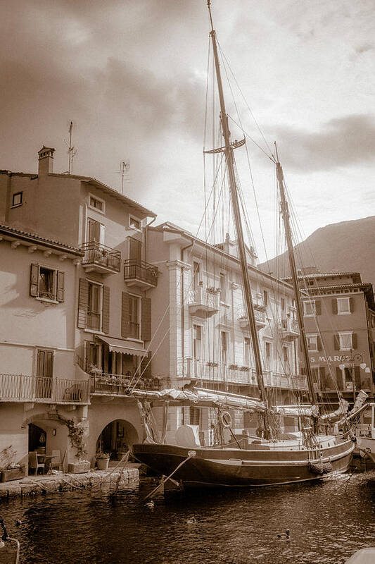 Travel Art Print featuring the photograph In the Port of Malcesine by W Chris Fooshee