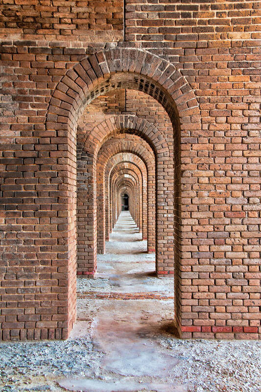 Dry Tortugas Art Print featuring the photograph Infinite Arches At Fort Jefferson by Kristia Adams