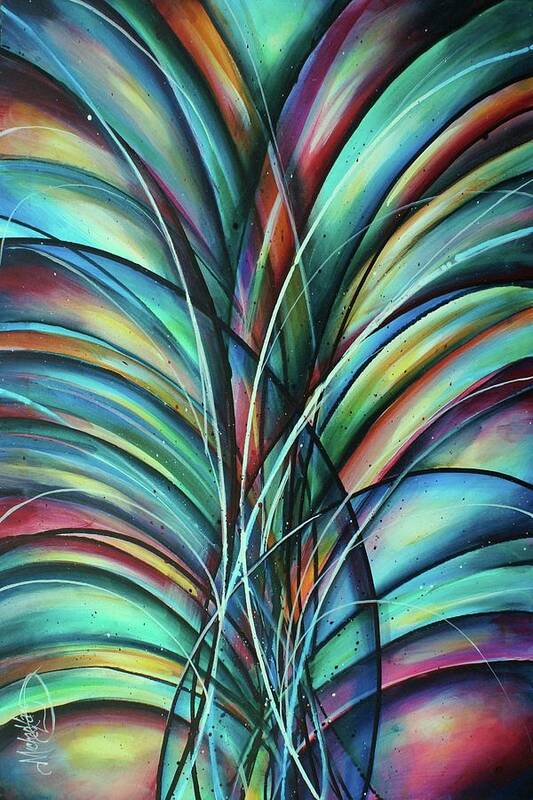 Multi Color Art Print featuring the painting Instinct by Michael Lang
