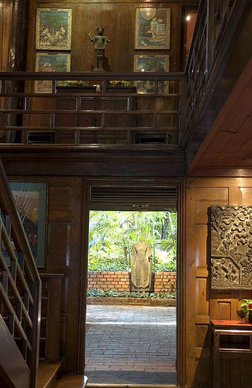 Southeast Asia Art Print featuring the photograph Interior and doorway at Jim Thompson's House. by Lonely Planet