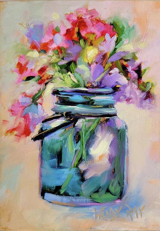 Original Art Print featuring the painting Jar of Bounty by Wendy Ray
