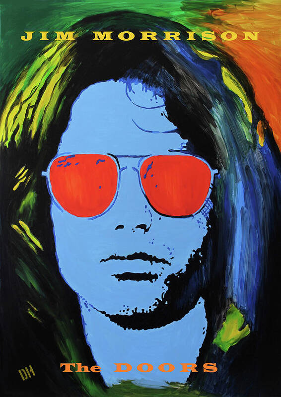 Jim Morrison Art Print featuring the painting Jim Morrison - The Doors by Dan Haraga