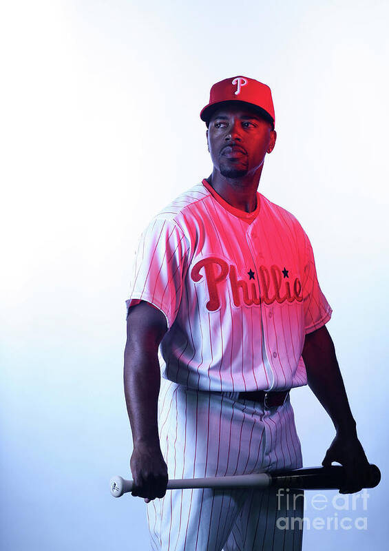 Media Day Art Print featuring the photograph Jimmy Rollins by Nick Laham