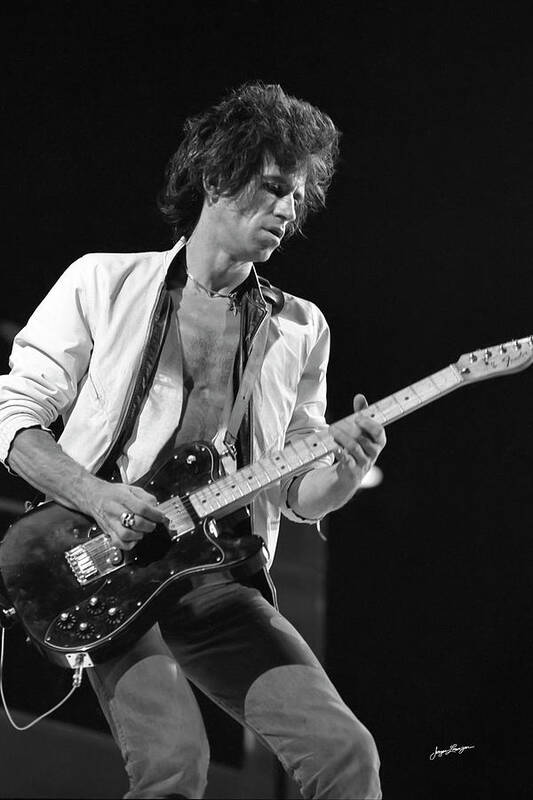 Keith Richards Art Print featuring the photograph Keith Richards on Stage by Jurgen Lorenzen