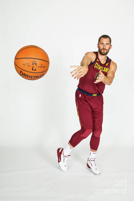 Media Day Art Print featuring the photograph Kevin Love by Michael J. Lebrecht Ii