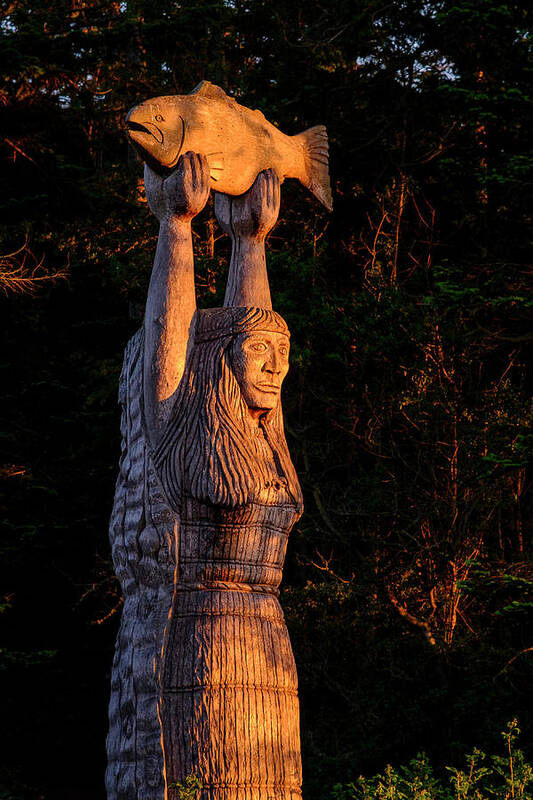 Ko-kwahl-alwoot Art Print featuring the photograph Ko-kwahl-alwoot the Maiden of Deception Pass by Mary Lee Dereske