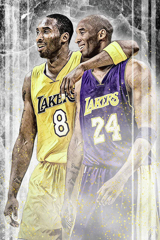 Movie Art Art Print featuring the painting Kobe Forever by Bobby Zeik