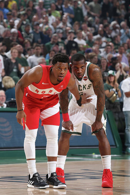 Nba Pro Basketball Art Print featuring the photograph Kyle Lowry and Eric Bledsoe by Gary Dineen