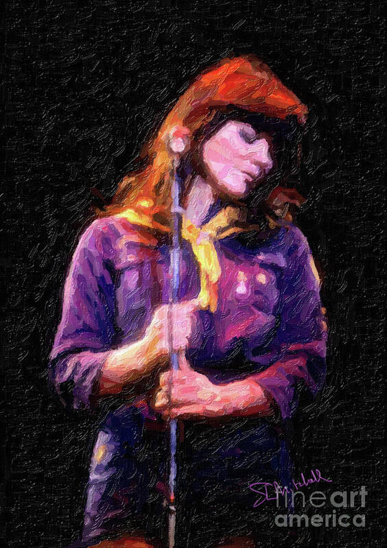 Music Art Print featuring the painting Linda Ronstadt by Stephen Mitchell