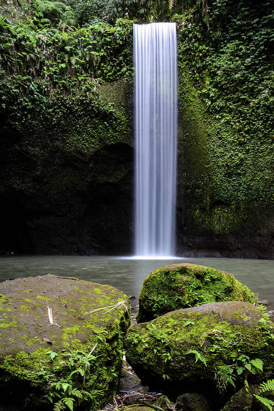 Bali Art Print featuring the photograph Lonely Tibumana - Tibumana Waterfall, Bali by Earth And Spirit