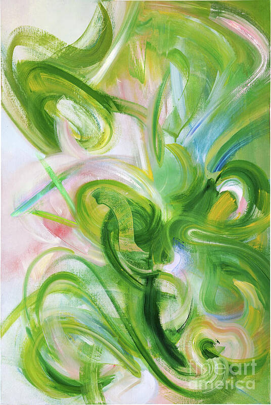 Green Art Print featuring the painting Louder Than Words by Ritchard Rodriguez