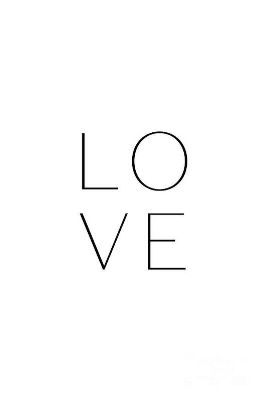 Love #minimalist Art Print by Andrea Anderegg - Pixels