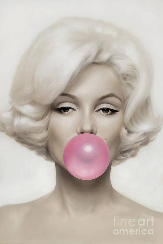 Pop Art Paintings Mixed Media Mixed Media Art Print featuring the mixed media Marilyn Monroe by Marvin Blaine