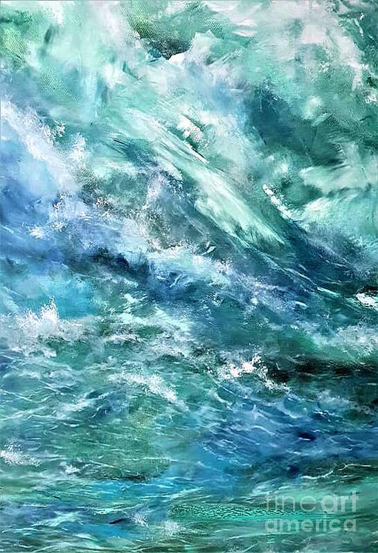 Water Art Print featuring the painting Marine Landscape by Tracey Lee Cassin