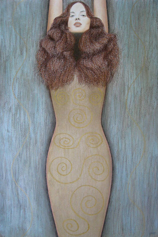 Woman Art Print featuring the painting Mermaid by Lynet McDonald