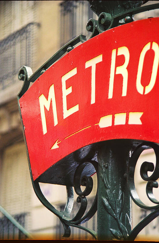 Paris Art Print featuring the photograph Metro by Claude Taylor