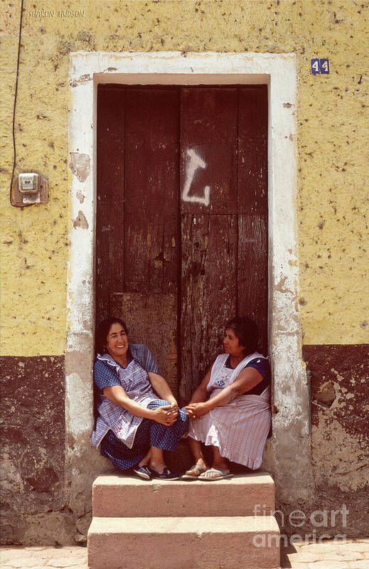 Mexico Art Print featuring the photograph Mexican photography - Women Chatting by Sharon Hudson