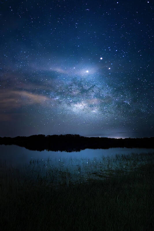 Milky Way Art Print featuring the photograph Milky Way at 9 Mile Pond by Mark Andrew Thomas