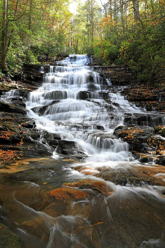 Waterfall Art Print featuring the photograph Minnehaha Waterfall - Georgia by Richard Krebs