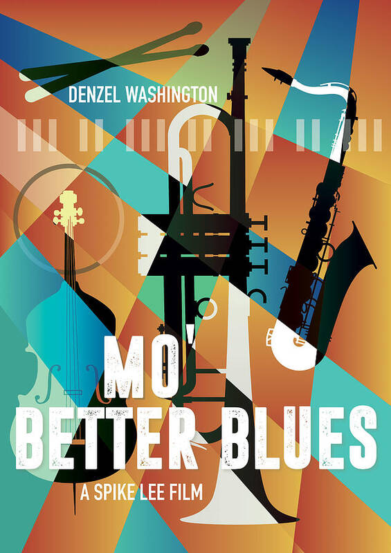 Movie Poster Art Print featuring the digital art Mo Better Blues - Alternative Movie Poster by Movie Poster Boy