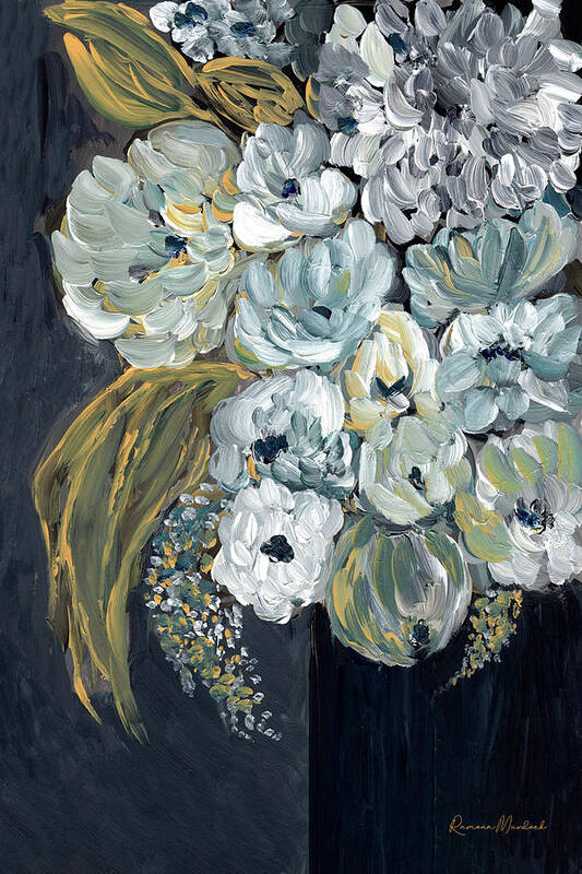 Floral Art Print featuring the digital art Moonlight Mystic I by Ramona Murdock