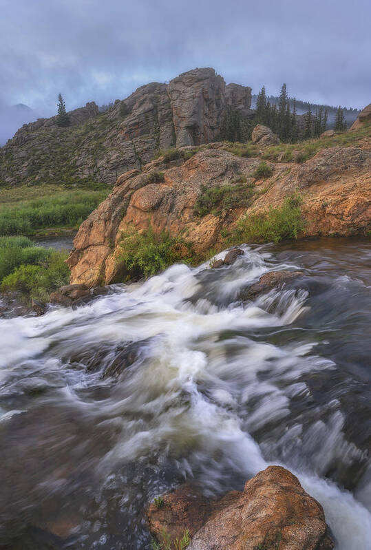 Colorado Art Print featuring the photograph Morning Fog at the Falls by Darren White