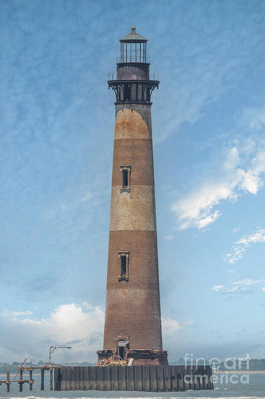 Morris Island Lighthouse Art Print featuring the photograph Morris Island Lighthouse - Charleston South Carolina - Standing Tall by Dale Powell