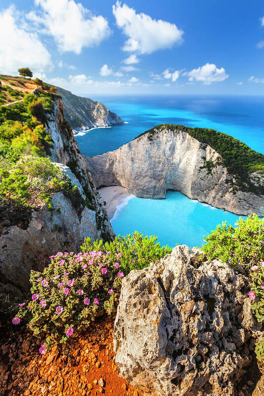 Greece Art Print featuring the photograph Navagio Bay by Evgeni Dinev