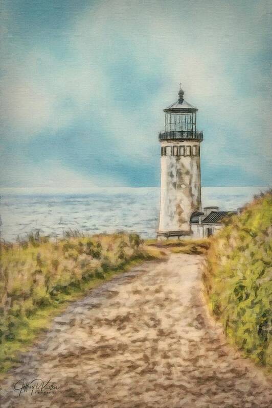 Pacific Art Print featuring the painting North Head LIghthouse by Jeffrey Kolker