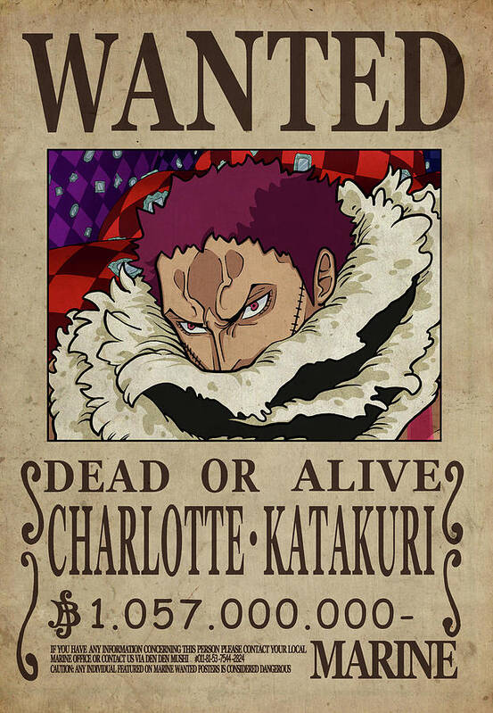 One Piece Wanted Poster - KATAKURI Art Print by Niklas Andersen - Pixels  Merch