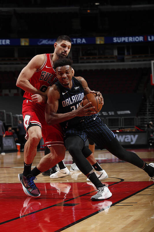 Wendell Carter Jr Art Print featuring the photograph Orlando Magic v Chicago Bulls by Jeff Haynes