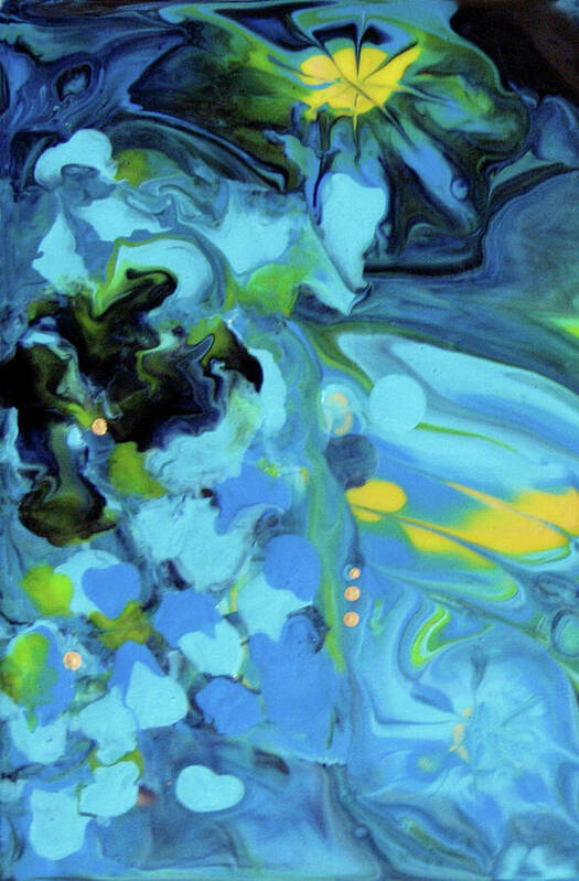 Acrylic Pour Art Print featuring the painting Paint Pour 2 by Corinne Carroll