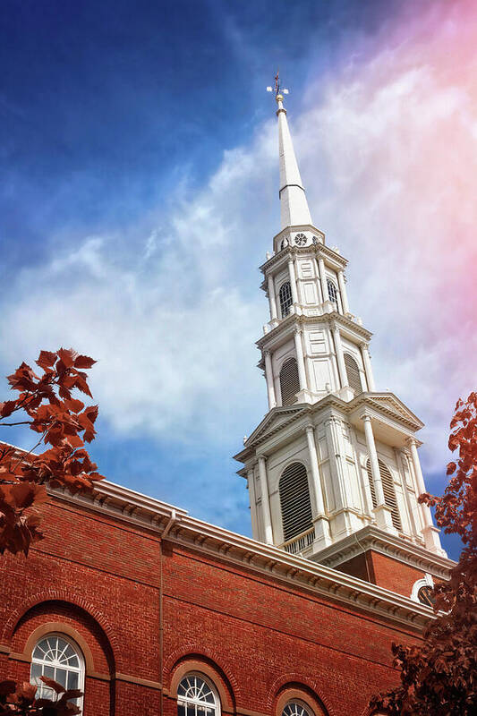 Boston Art Print featuring the photograph Park Street Church Steeple Boston Massachusetts by Carol Japp