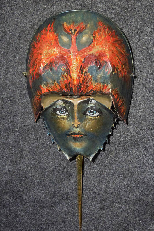  Art Print featuring the painting Phoenix Helmeted Warrior Princess by Roger Swezey