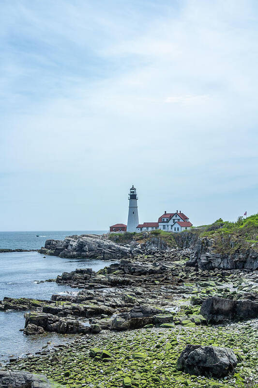 Lighthouse Art Print featuring the photograph Portland Head Light 2 by Cindy Robinson