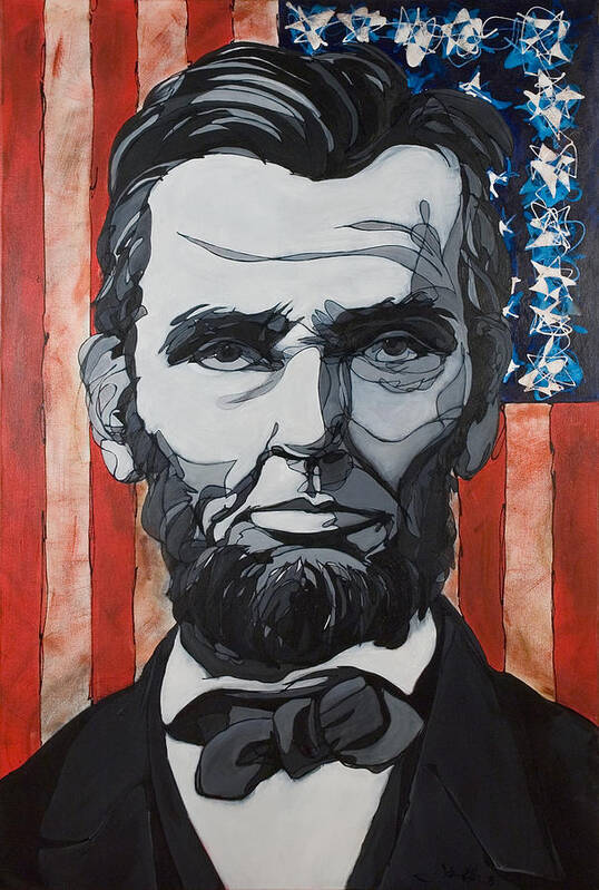 Abraham Lincoln Art Print featuring the painting Portrait of Lincoln by John Gibbs