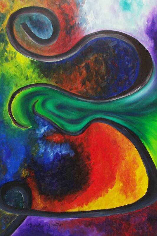 Abstract Art Print featuring the painting Purgatory by Micah Guenther