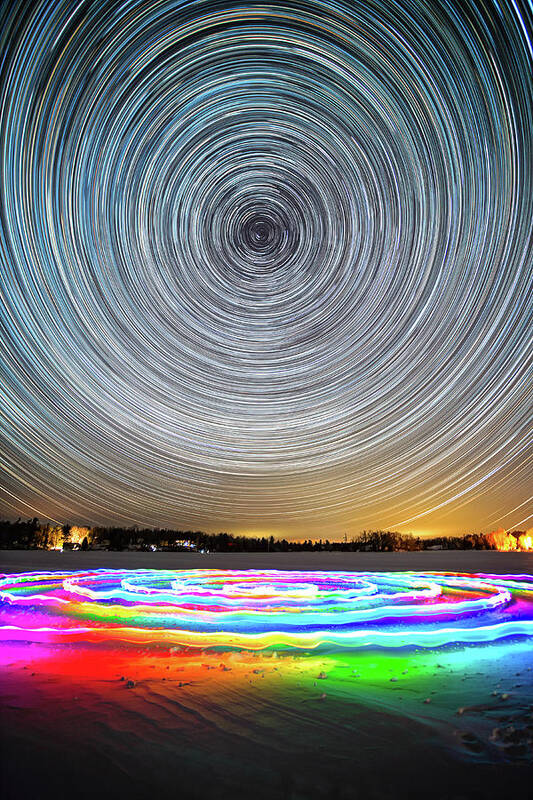 Colorful Art Print featuring the photograph Rainbow Spiral 2 by Matt Molloy